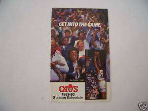 1989 90 Cleveland Cavaliers Basketball Pocket Schedule  