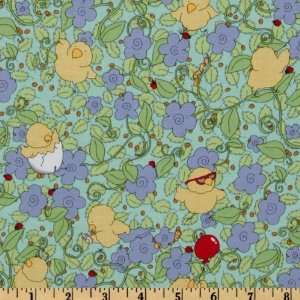  44 Wide Playday For Peep Squeaks Garden Mint Fabric By 