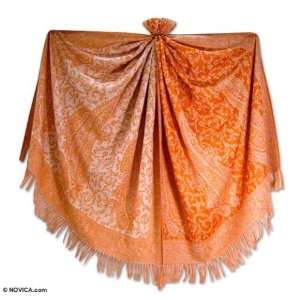  Wool throw, Orange Splendor