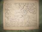 SUPERB ANTIQUE 1850 BATTLE OF OCANA MADRID SPAIN MAP PE