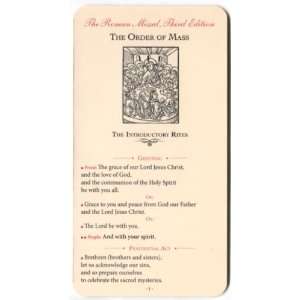  Order of Mass Music Pew Card   Single (Med. Size 4 x 8 