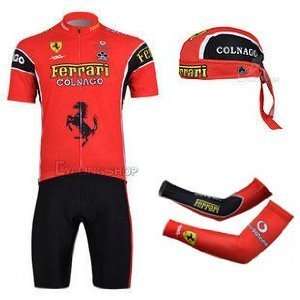Ferrari three piece ferrari short sleeve suit + pirates head + ride 