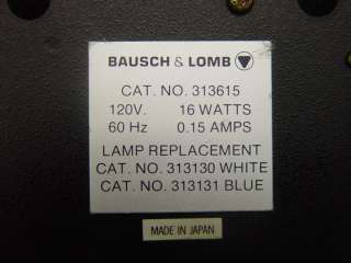 Bausch & Lomb Light Source 313615  