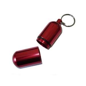  Extra Large Red Geocaching Capsule Keychain or Pill Key 