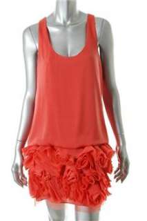 BCBG Maxazria NEW Orange Clubwear Dress BHFO Rosette XS  