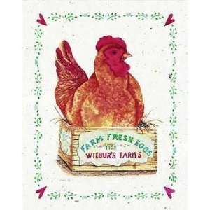  Wilbur S Farm Rooster Poster Print