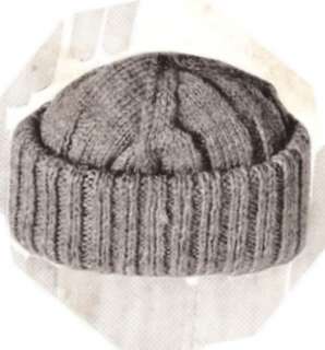 Vintage Mens Beanie SNOW SKI HAT knitting knit PATTERN  