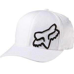  Fox Racing Flex 45 Flexfit Hat   Small/Medium/White 