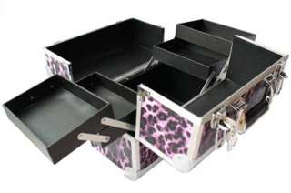 Beauty Box Makeup Nail Cosmetic Vanity Case Leopard  