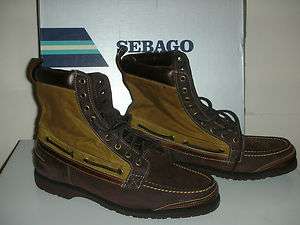 FILSON SEBAGO OSMORE RICH BROWN BOOTS SHOES BOOT boat style NWT  