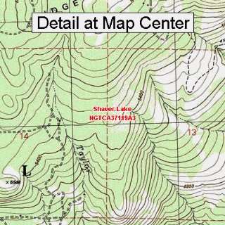  USGS Topographic Quadrangle Map   Shaver Lake, California 