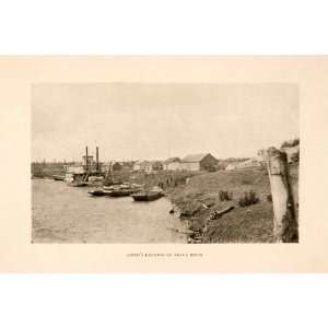  1913 Halftone Print Canada Smith Landing Slave River Boat Ship Fort 
