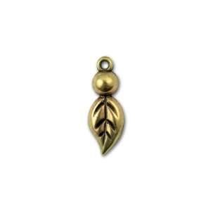    Metallite® 21mm Antique Gold Leaf Charm Arts, Crafts & Sewing