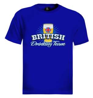 British Drinking Team T Shirt beer drunk flag uk  