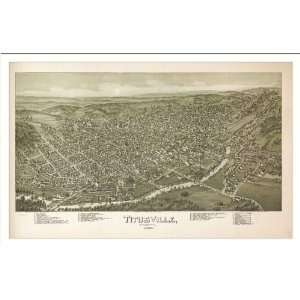  Historic Titusville, Pennsylvania, c. 1896 (M) Panoramic Map 