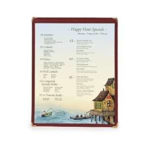  Single Cafe Style Menu Covers (Economy) 5 1/2 in. x 8 1/2 