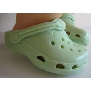    Light Green Croc Duc Shoes Fit Bitty Baby Doll 