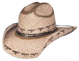 Western Hats Bull Rider Morocca Straw Cowboy Hat  
