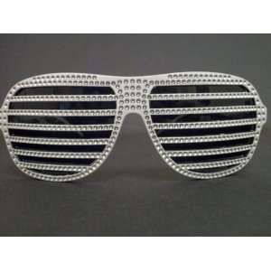   studded shutter with lense party shades (White) 