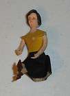   DOLLHOUSE Doll House MINATURE PEOPLE Dark Haired WOMAN / Sitting Lady