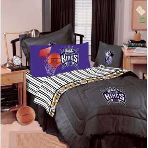  Sacramento Kings Black Denim Twin Size Comforter Sports 