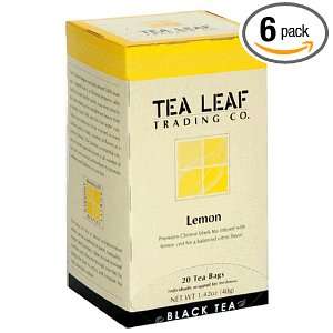 Tea Leaf Trading Company Lemon Tea, 20 Count Bags (Pack of 6)  