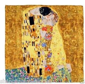   Oil Painting Scarf Wrap Gustav Klimts The Kiss for VALENTINES DAY