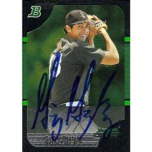    Oakland As Gio Gonzalez Signed 2005 Bowman Card