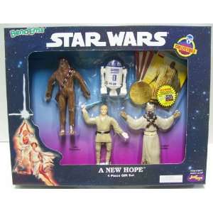  STar Wars A new Hope Bend Ems 4 pack with Chewbacca, R2 D2 