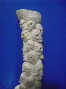   listing is for Hand made/Carving Knife Handle with Human Skull carving