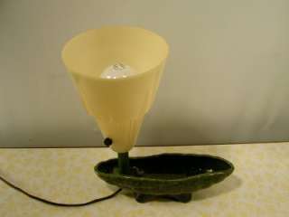 Vintage Sea Green Planter TV Lamp with Retro Shade  