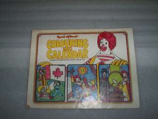   Canada Kids Ronald McDonald Colouring Book Calendar & Coupons  