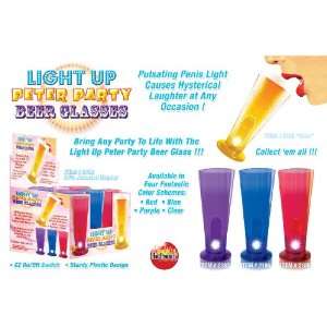  LIGHT UP PETER PARTY BEER GLASS CLEAR Health & Personal 