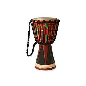  NOVICA Wood djembe drum, From the Past
