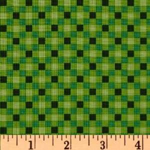  44 Wide Cutest Critters Blocky Green Fabric By The Yard 