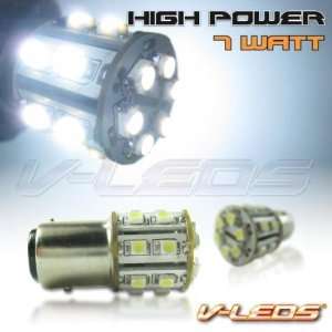  2 WHITE 1157 V LEDS 7W HIGH POWER 20 LED PARKING LIGHT 