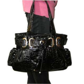 NWT Ladies Shoulder Bags Fashion Faux PU Leather Handbag Croco Tote 