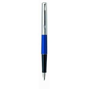  Parker   Jotter Blue CT Fountain Pen, Stainless Steel 