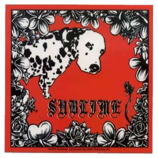  Sublime   Lou Dog on Red Square   Sticker / Decal 
