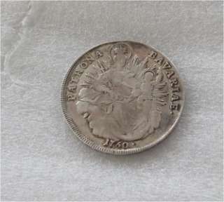 FOR SALE GERMANY , BAVARTIA SILVER THALER, CROWN. DATE 1760, CONDITION 