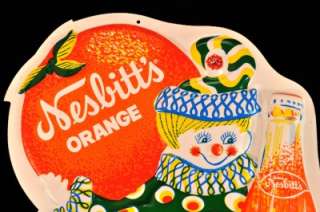 Vintage NESBITTS Orange Pop 3D SIGN New Old Stock MINT  