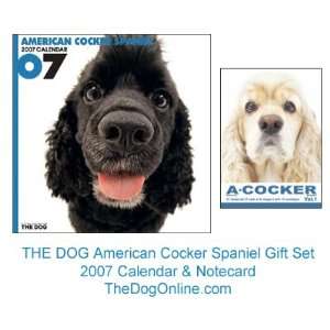  THE DOG American Cocker Gift Set   2007 Calendar 