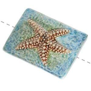  Focal Bead Blue Ocean Starfish 30x40mm (1) Arts, Crafts & Sewing