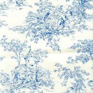  P/kaufmann Toile Central Park Blue/white Fabric By the 