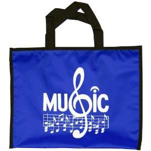  Music portfolio bag depicting G clef with music staff Musical 