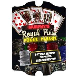  Marquee Nighttime Royal Flush Personalized Vintage Sign 