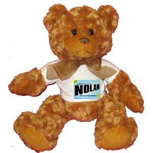 FROM THE LOINS OF MY MOTHER COMES NOLAN Plush Teddy Bear with WHITE T 