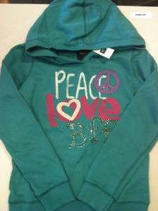 NWT NEW Gap Peace Love BFF Hoodie Sweatshirt XXL 14 16  