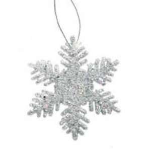 144  2 Silver Glitter Snowflake Winter Wedding Favors or 