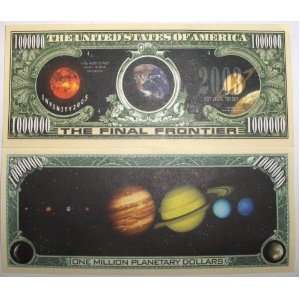    Set of 10 Bills Solar System Million Dollar Bill Toys & Games